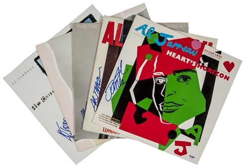 Lot of (5) Al Jarreau Signed Albums (PSA/DNA)